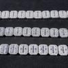 HIPHOPBLING Europa y Estados Unidos transfronterizo juego completo de plata 925 d moissanita cadena cubana 13mm collar senior para niños