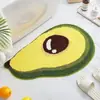 Alfombra de Piso de Imitación Cachemir con Dibujos de Frutas para Dormitorio, Alfombra de Mesita de Noche, Alfombra de Piso Absorbente de Agua y Antideslizante para Baño, Alfombra de Piso Resistente al Desgaste y Fácil de Cuidar