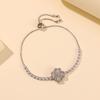 Colar Feminino Estilo Japonês-Coreano Transfronteiriço Rotativo Mesmo Estilo Micro-incrustado Zircônia Rotativo Conjunto de Três Peças terno Colar de Aço Titânio Joia