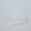 Cinto feminino com strass e diamantes, anel duplo, com corrente de cintura de cristal e diamante