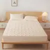 Colchón de suelo protector de colchón a prueba de polvo antideslizante cepillado amigable con la piel protector de colchón para dormitorio estudiantil juego de tres piezas