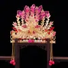 Estatua Divina de Anciana Negra Hu Sanyei Taonai Corona de Fénix Abuela de Taishan Niangniang Guanyin Estatua de Buda Tocado Corona de Cabeza Sombrero
