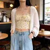 Cardigan Fino de Gasa Primavera/Verano 2026 Chaqueta Adelgazante para Playa Ropa Protectora Solar para Mujer Cardigan Fresco y Elegante