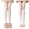 Calcetines Y2K Finos de Verano hasta Media Pantorrilla para Ballet Blancos con Fruncido Mangas Protectoras Solares de Malla Fresca Transpirable Calcetines de Pantorrilla