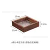 Bandeja sencilla de madera para el hogar, plato para aperitivos de frutas, plato cuadrado de vidrio con relieve, plato decorativo para escritorio de sala de estar