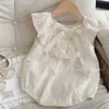 Novedades de Verano: Mameluco de Princesa de Verano para Bebé Niña, Mameluco Delgado Bordado Calado sin Espalda