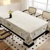 Toalha de Mesa de Luxo Leve de Alta Qualidade Impermeável e à Prova de Óleo Estilo Retro Americano Dopamina Tapete para Mesa de Jantar Estilo Ins Toalha de Mesa para Mesa de Centro
