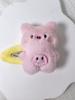 Pinza para el pelo de peluche de conejito de niña linda, plato de muñeca de cerdito rosa, liga para el pelo, flequillo, pelo suelto, pinza lateral, lote japonés y coreano