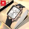 Dropshipping Oris Reloj Nuevo Lujo Ligero Calendario Nicho Cuadrado Casual Moda Temperamento Reloj de Cuarzo para Mujer