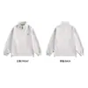 Sudadera Pesada Oversize Bordada con Cuello Alto y Media Cremallera Marca Trendy Americana para Jóvenes Holgada Casual Deportiva