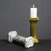 Fornecedor de Fabricante Suportes de Vela Coluna Romana Estilo Europeu Cerâmica, Decorações de Atmosfera para Hotel Villa, Suportes de Vela, Decorações de Coluna Romana