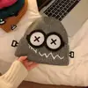 Gorro de lana de robot divertido defectuoso para mujer, cálido y lindo para otoño e invierno, gorro de punto versátil para parejas, gorro de orejera de dibujos animados