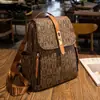 Mochila de mujer con estampado vintage nuevo, de alta gama, con tapa abatible y hebilla de cierre, adecuada para ir al trabajo y viajar, versátil mochila escolar de gran capacidad
