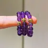 Anillo de Diseño Retro de Amatista Natural de Alta Calidad