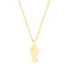 Collar de plata de ley S925 con diseño de lujo ligero y sencillo con forma de pez pequeño, versión coreana 740, cadena de clavícula de plata para mujer, venta al por mayor
