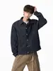 Jaqueta Jeans Turquesa High Street Americana Masculina Outono Marca Tendência Retro Versátil Solta Casual Curta