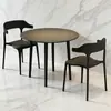 Mesa y Sillas de Té para Balcón, Patio Jardín Exterior, Ocio al Aire Libre, Muebles Exteriores para Tienda de Té con Leche de Moda, Sillas Nuevas de Plástico con Respaldo