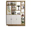 Gabinete de vino de madera maciza, gabinete de entrada y gabinete para zapatos combinados en uno, gabinete de entrada estilo europeo, gabinete decorativo para sala de estar y gabinete de pantalla de entrada