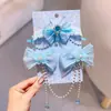 Colar com Presilha de Cabelo Infantil, Acessórios de Cabelo Frozen para Meninas, Joia de Corrente para Testa de Menininha, Adorno de Cabeça da Princesa Elsa, Acessórios de Cabelo