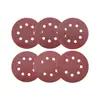 Lija Roja de Venta Caliente Transfronteriza 5 Pulgadas 8 Agujeros Lija de Felpa 125mm Set de Lijas Lijado en Seco Pulido Lija Autoadhesiva de Velcro