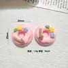 Cor Sólida Donut Urso Arco-Íris Acessório DIY Resina Decoração de Carro Chaveiro Pingente Acessório de Brinquedo da Moda
