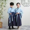Hanfu para Niños, Traje Tradicional Chino, Traje de Erudito de Estilo Antiguo, Clásico de los Tres Caracteres, Reglas para Discípulos, Ropa para Actuaciones Infantiles, Estudiantes de Primaria