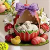 Viene con Huevos de Pascua de Colores con Forma de Corderitos y Decoraciones Acrílicas con Forma de Pollitos, Lazos Decorativos Transfronterizos con Forma de Conejitos