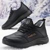 Zapatos de Algodón Zapatos de Invierno para Hombres de Mediana Edad y Personas Mayores Zapatos de Tela de Pekín para Hombres Zapatos Gruesos de Felpa Calientes Zapatos para Hombres Mayores