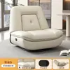 Sillón sofá individual, sofá cápsula espacial, sofá reclinable eléctrico giratorio para sala de estar, mecedora multifuncional de cuero WY