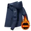 Jaqueta masculina de inverno com forro de fleece, espessada, à prova de vento e à prova d'água, 2025, novo estilo coreano, elegante, moderna, marca, casaco
