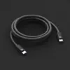 Cabo de Dados Trançado Duplo Tipo-C Super Rápido 240W Adequado para Celular Huawei Xiaomi Apple 17 Cabo de Liga de Zinco