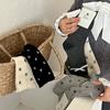 Meias Songmu Série Cinza Médias para Meninas, Meias Estilo Ins para Mulheres, Meias Folgadas de Outono, Originais de Dongdaemun