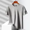 Comercio exterior 2024 verano exterior ropa ice-dry para hombre T-shirt de manga corta talla L-8XL talla grande cuello redondo sudadera transpirable