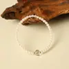 Pulsera de Cuentas Xiaomi Perla Cristal Natural de Lujo Ligero Apilable Nuevo Estilo Chino Pulsera de Cristal Blanco Cuentas DIY Venta al por Mayor