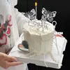 Decoraciones para Pastel del Día de San Valentín Chino 2025 Adornos Celebridad de Internet Sinfonía Mariposa Espejo de Diamante Felices Fiestas Enchufe