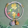 Pulsera Roja Tradicional para Mujer con Borlas para el Festival del Bote del Dragón, Pulsera de Cuerda de Cinco Colores, Pulsera Hecha a Mano de Estilo Étnico al por Mayor