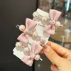 Pó creme concha! Super Fada Rosa Strass Pérola Laço Grampo de Cabelo Coração de Menina Franja Presilha Lateral Grampo de Cabelo
