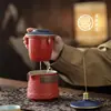 Juego de Té Kung Fu Cultural y Creativo de la Ciudad Prohibida, Juego de Tetera y Tazas de Té para Uso en Casa, Regalo para Personas Mayores, Maestros, Padres, Regalo de Año Nuevo y Cumpleaños