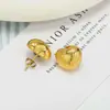 Estilo Hong Kong UNS moda temperamento simples amor aço titânio Brincos femininos personalidade doce legal banhado a ouro 18K joia de orelha atacado
