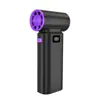Secador de pelo turbo de alta velocidad transfronterizo, alto viento, de mano, potente, colector de polvo, recargable, para acampar, mini ventilador de alta potencia