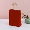 Bolsa de Papel Kraft para Compras Rectangular Regalo Para Llevar Empaque Tote Color Caramelo Personalizada Ecológica Biodegradable