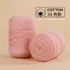 Hilo de algodón redondo hueco de 2MM para tejido manual DIY de verano para sombreros de verano, hilo de grosor medio para cojines de ganchillo y materiales para muñecas