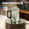 Taza de Té, Taza de Vidrio de Borosilicato Alto, Taza para Preparar Té Verde, Resistente a Altas Temperaturas, Taza Antiescaldado con Asa, Taza para Beber
