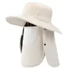 Sombrero de verano para hombre para exteriores, montañismo, pesca, protección facial y de cuello integrada, sombrero de protección solar, sombrero de pescador