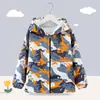 Abrigo protector para niños, chaqueta anti-suciedad para bebé, chaqueta de plumas, ropa protectora para niños, ropa exterior elegante para otoño e invierno, ropa exterior con capucha para niños mayores