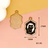 Gato Negro Halloween Gota de Aceite Aleación DIY Joyería Colgante Transfronterizo Dibujos Animados Animal Lindo Pendientes Accesorios para Collares