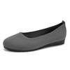 Zapatos de mamá de talla grande de comercio exterior, nuevos zapatos de mamá de punta redonda plana, sin cordones, de corte bajo, de punto, de moda, a juego, de primavera 2024, de Europa y América
