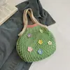 Bolsa Hueca Fresca y Sencilla Estilo Coreano para Mujer, Nueva Moda Primavera 2026 Bolsa de Compras, Bolsa Tote Casual Ligera, Bolsa de Playa
