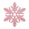 Decoraciones Navideñas 10cm Copos de Nieve, Copos de Nieve con Polvo de Plástico, Colgantes de Copo de Nieve Huecos para Decoración de Árbol de Navidad