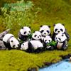 4 Panda Micro Paisaje Carnoso Artesanías de PVC Accesorios para Pastel Hogar Creativo Muñeca China Adornos de Jardinería